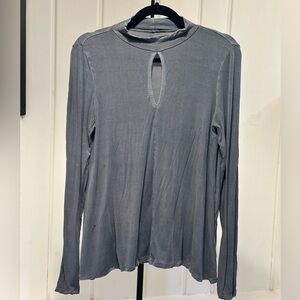American Eagle Outfitters Soft & Sexy Long Sleeve Grey Top